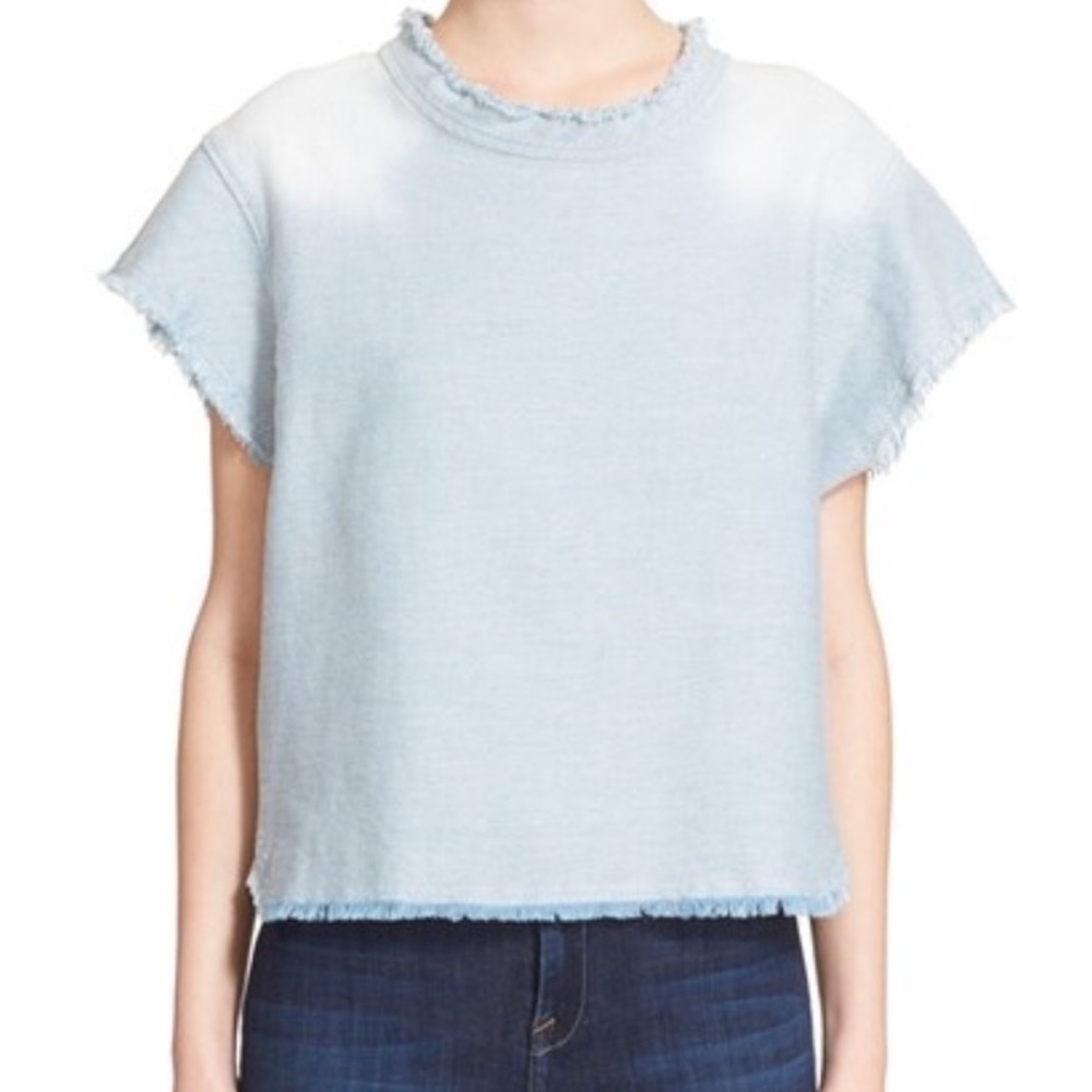 IRO Jeans Nile frayed edge Chambray shirt